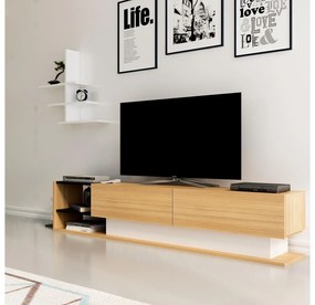 Mobilier living Lizelana (alb + teak). 1106620