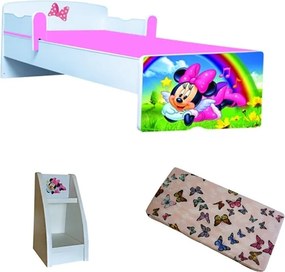 Pat copii Minnie cu saltea si etajera Cadou