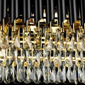 Brilagi - Lustru suspendat pe lanț ECLIPSE 10xE14/10W/230V 78x28 cm negru/auriu