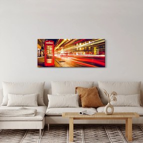 Tablou cu căsuța telefonică roșie din Londra (120x50 cm)