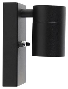 Lampa de perete exterioară modernă neagră IP44 cu senzor crepuscular - Solo