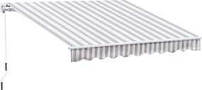 Outsunny Markiză cu manivelă, markiză cu braț articulat, protecție solară, montare pe perete, balcon, Alu Berge 300 x 250 cm | Aosom Romania