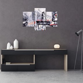 Tablou - Strada din Paris, pictură în ulei (90x60 cm)