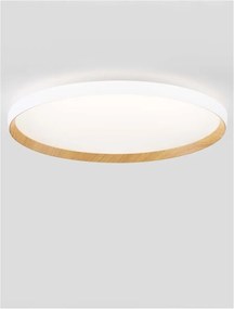 Plafoniera LED design decorativ VOMOS alb/lemn D-60cm