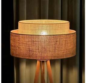 Lampadar YUTE Duolla BOHO 1xE27/15W/230V d. 45 cm maro/crem