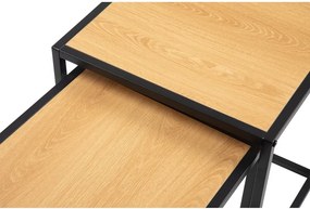 Măsuțe auxiliare 2 buc. cu aspect de lemn de stejar 38x38 cm Noah – Bonami Essentials