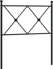 vidaXL Tăblie de pat de schimb metalică, negru, 80 cm