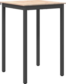 vidaXL Masă de bar natural 70 x 70 x 105 cm Lemn de pin masiv