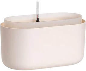 Jardinieră cu auto-irigare Plastia, bej,31 x 16 cm