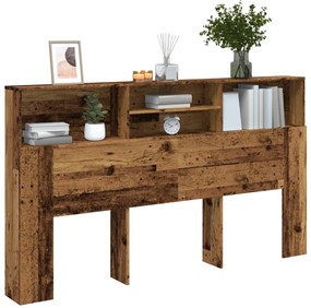 vidaXL Tăblie pat cu dulap, lemn vechi 180x19x103,5 cm lemn prelucrat