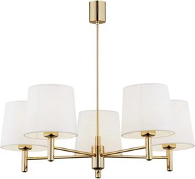Brilagi - Candelabru cu tijă MONTE 5xE27/60W/230V crem/auriu