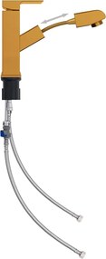 vidaXL Robinet chiuvetă de baie retractabil, auriu, 157x172 mm