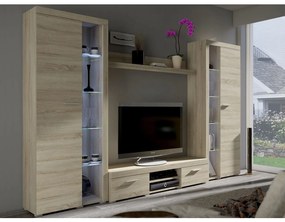 Mobilier living Rokara XL (stejar sonoma) (iluminat LED Alb). 1058318