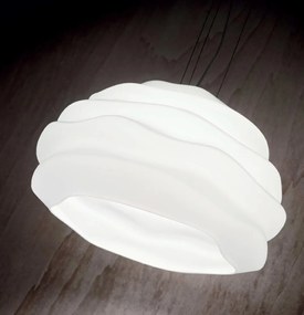 Lustra/ Pendul modern diametru 38cm, KARMA SP1 BIG BIANCO 132365