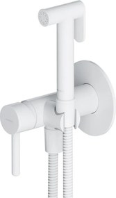 Baterie bideu incastrata Omnires Contour cu dus igienic finisaj alb ma