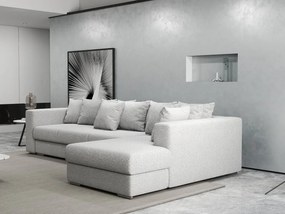 Colțar extensibil dumonde cu ladă de depozitare si sezut confortabil din spuma high-density, Gloria Euphoria Dove II 320x183 cm