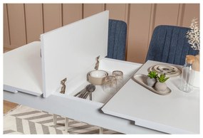 Masă de sufragerie extensibilă Nidupo 1 (alb) (pentru 4-6 persoane). 1093740