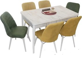 Scaun living tapitat Valentina mustar Homs