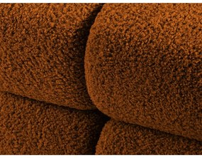 Modul pentru canapea modulară portocaliu cu tapițerie din țesătură bouclé (cu colț pe partea dreaptă) Bellis – Micadoni Home