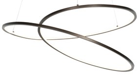 Lampă pendant de design bronz 72 cm inclusiv LED cu dimmer în 3 trepte - Rowan