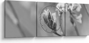 Tablou - Floare înflorită (cu ceas) (90x30 cm)