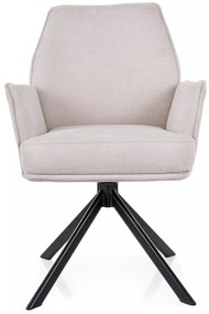 Scaun Hugo bej deschis/negru Brego22