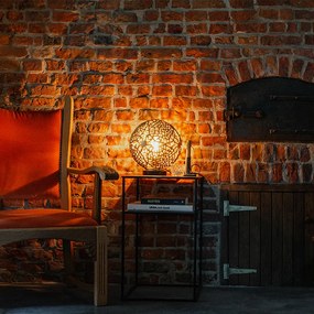 Lampă de masă Art Deco aurie - Maro