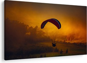 Tablou cu parașutistul în apus de soare (90x60 cm)