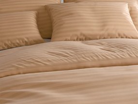 Lenjerie de pat din microfibra JASMINE maro - dunga 2 cm Dimensiune lenjerie de pat: 70 x 90 cm | 140 x 220 cm