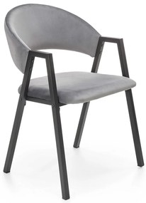 Scaun de bucaterie Zayne, gri/negru