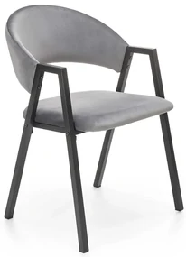 Scaun de bucaterie Zayne, gri/negru