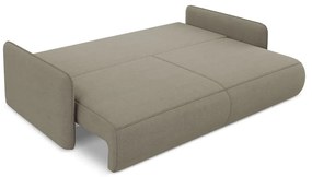 Canapea bej extensibilă/cu spațiu de depozitare 216 cm Nanea – Makamii