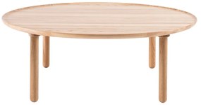 Măsuță de cafea în culoare naturală rotundă din lemn de stejar ø 100 cm Mu – Gazzda