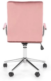 Scaun de birou Gonzo 4 Velvet Roz – H105 cm