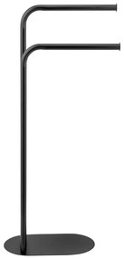 Suport pentru prosoape negru din oțel Levante – Wenko