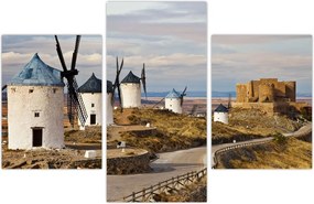 Tablou - Morile de vânt din Consuegra, Spania (90x60 cm)