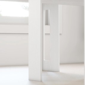 HOMCOM Masă de dining, masă pliantă, masă de bucătărie extensibilă, masă de sufragerie, PAL, 60-180 x 85 x 75 cm, Alb | Aosom Romania