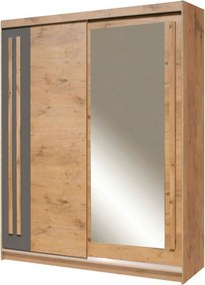 Dulap EFFECT, stejar lancelot, PAL melaminat, cu 2 usi, 175x59x215 cm