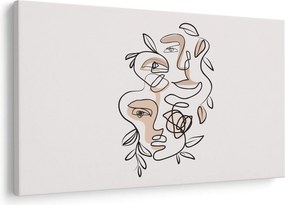 Tablou - Line art facials (90x60 cm)