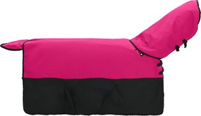 vidaXL Pătură pentru cai Roz și Negru 115 cm Poliester