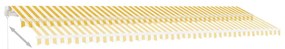 Copertina autonoma retractabila manual, galben alb, 600x350 cm Galben si alb, 600 x 350 cm