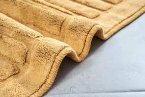 Set covorase de baie 2 piese, Alanur Home, COTTONKT000206, Bumbac, Galben mustar