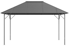 Foisor cu acoperis, antracit, 4x3 m 4 x 3 m, Fara perete lateral