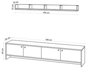 Mobilier living Tess (stejar). 1088826