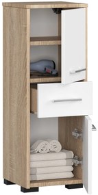 Dulap pentru baie Farid TYP6 (stejar sonoma + alb). 1068859
