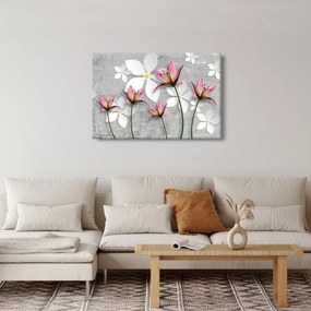 Tablou cu abstracție florală (90x60 cm)