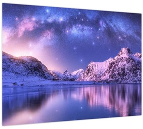 Tablou pe sticlă - Peisaj arctic (70x50 cm)