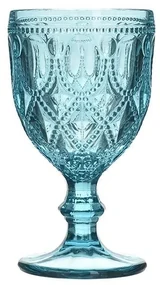 Set 6 pahare decor Blue cu picior