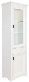 Vitrina Cu 2 Usi Si 1 Sertar Verona Bianco Alb, 65.4 Cm