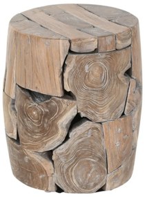 Masuta laterala, din lemn de tec sculptat, Verna